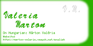 valeria marton business card